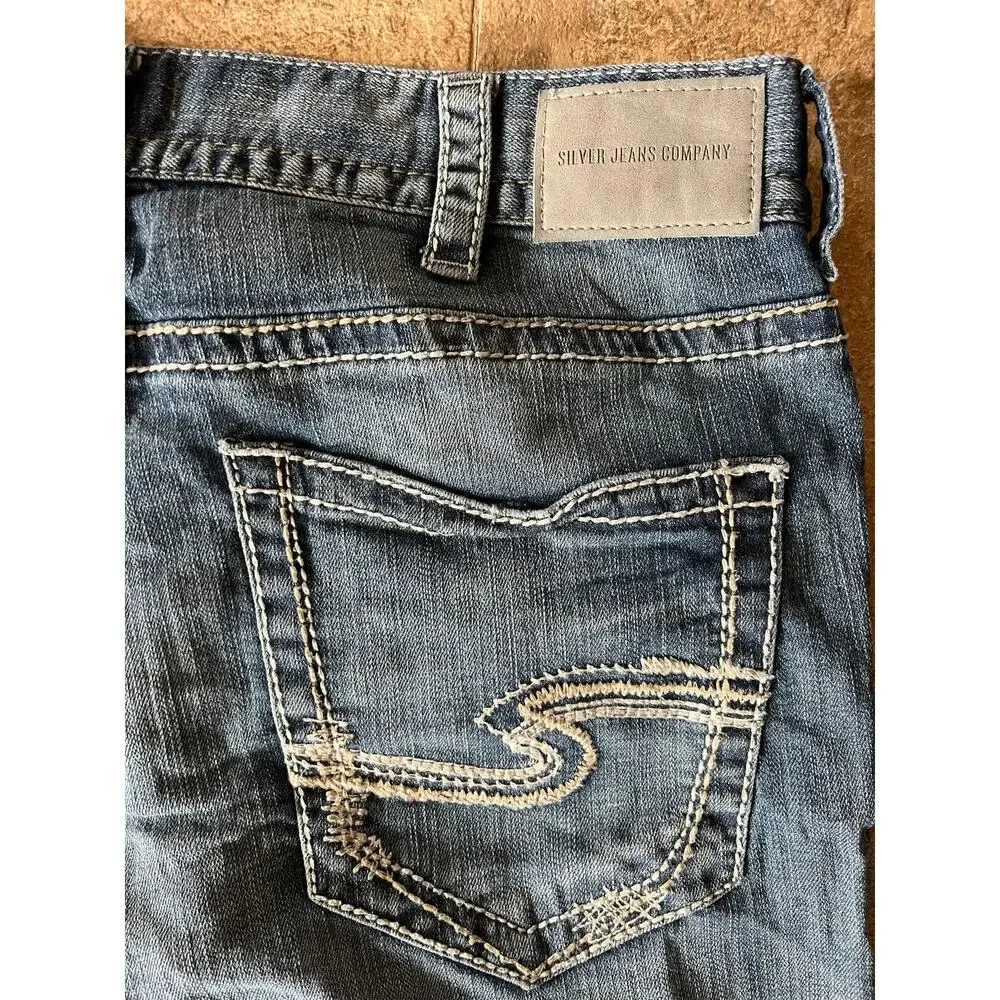Silver Zac Relaxed Fit Straight Denim Jeans Men's 36/34